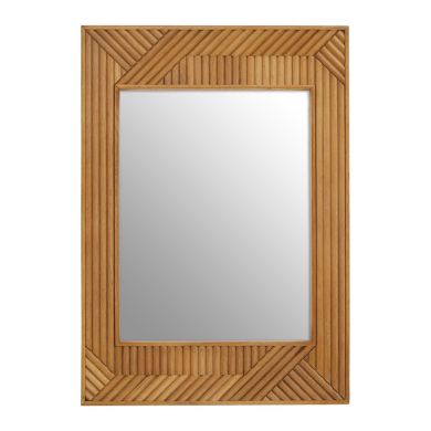 Jakara Floor Standing Mirror In Carved Effect Food Natural Frame