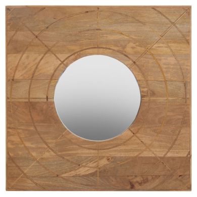 Sona Wall Mirror With Natural Wooden Frame