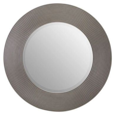 Dervio Round Wall Mirror With Wooden Frame