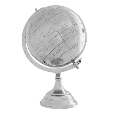 Churchill Large Globe In Nickel