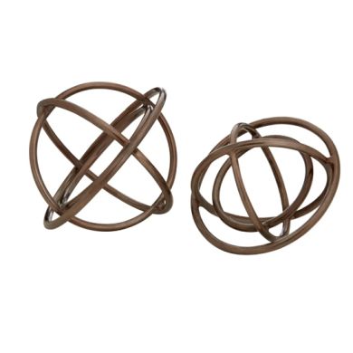 Nexus Aluminium Set Of 2 Sculptures in Bronze