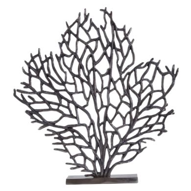 Prato Large Cast Aluminium Tree Sculpture In Black Nickel