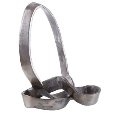 Prato Cast Aluminium Knot Sculpture In Black