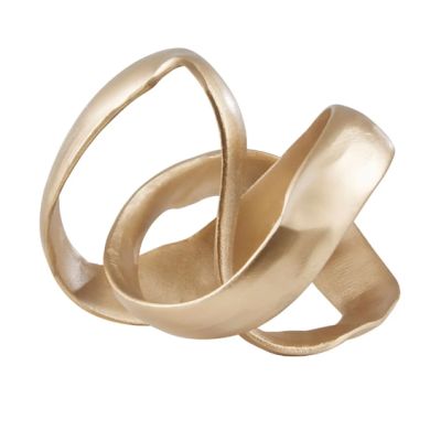 Prato Cast Aluminium Knot Sculpture In Gold