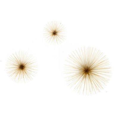 Mirano Metal Set Of 3 Wall Art In Gold