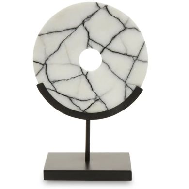 Marmara Marble Sculpture In Black And White
