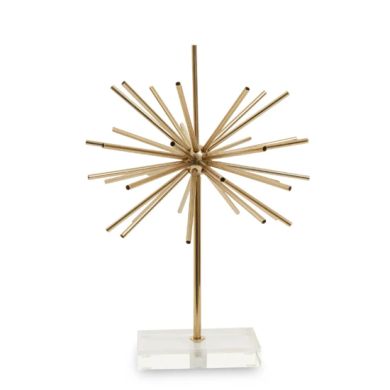 Milton Metal Sculpture In Gold With Clear Plastic Base