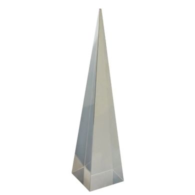 Carrie Glass Crystal Obelisk Sculpture In Clear