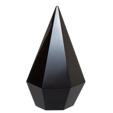 Carrie Glass Crystal Ornament In Black