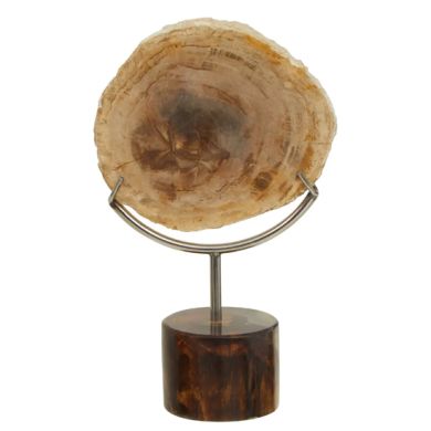 Relic Petrified Wood Sculpture In Natural