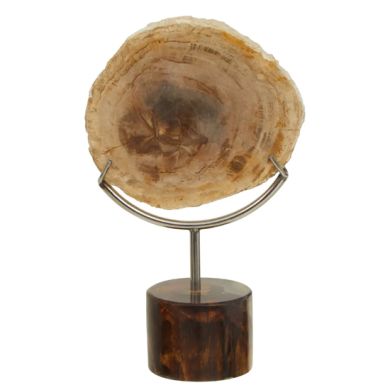 Relic Petrified Wood Sculpture In Natural