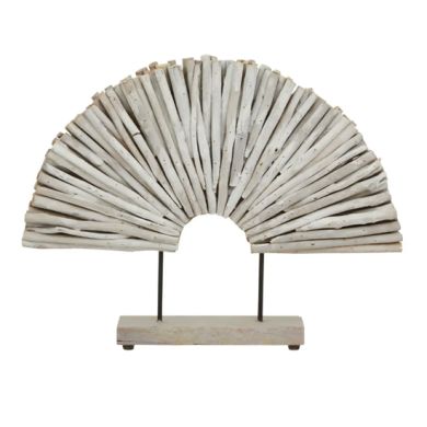 Seraya Drift Wood Sculpture In White