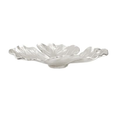 Hampstead Small Aluminium Leaf Dish In Nickel