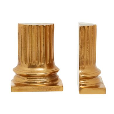 Kensington Townhouse Pillar Bookends In Gold