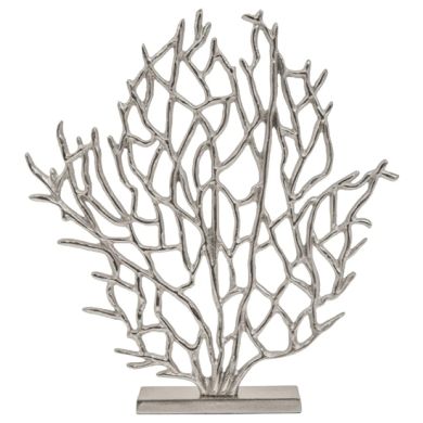 Prato Cast Aluminium Small Tree Sculpture In Nickel
