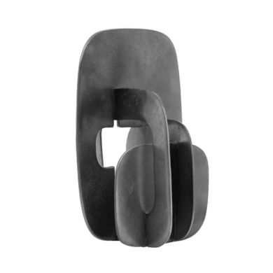 Prato Aluminium Abstract Sculpture In Black Nickel