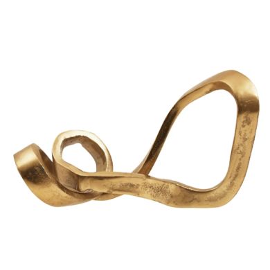 Prato Aluminium Abstract Knot Sculpture In Gold