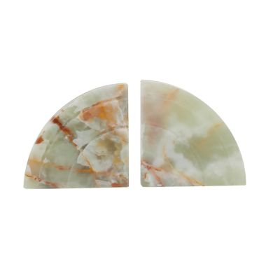 Oleena Onyx Stone Set Of 2 Bookends In Natural