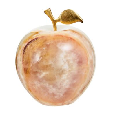 Oleena Onyx Decorative Apple In Gold