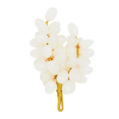 Oleena Onyx Decorative Grapes In White