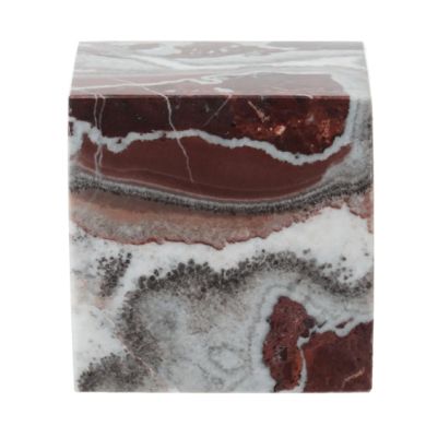 Salmo Marble Cube Ornament In Red