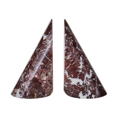 Salmo Marble Set Of 2 Bookends In Red
