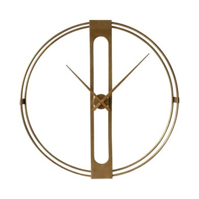 Beauly Round Metal Wall Clock In Gold