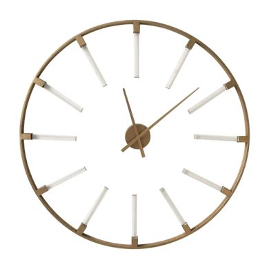 Beauly Metal Round Wall Clock In Gold