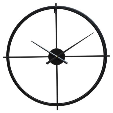 Kent Large Wall Clock In Black Metal Frame