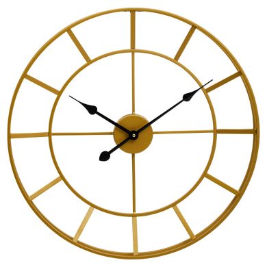Kent Large Wall Clock In Gold Frame And Black