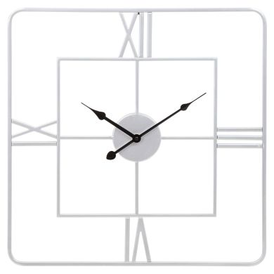 Kent Square Wall Clock With Silver Metal Frame