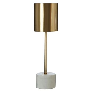 Palais Gold Metal Table Lamp With White Marble Base