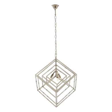 Kamara Multi Box Chandelier Ceiling Light In Silver Nickel