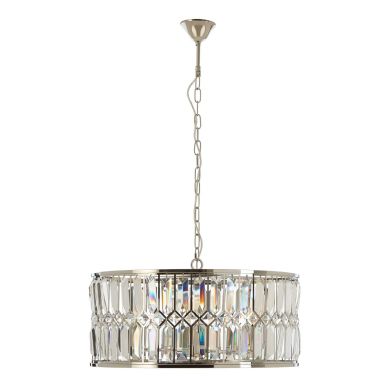 Marentina Round Chandelier Ceiling Light In Nickel