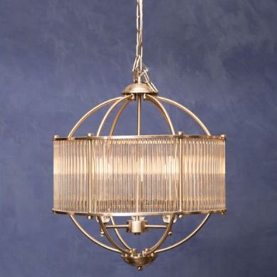 Aynho Globe Design 3 Lights Ceiling Pendant Light In Silver