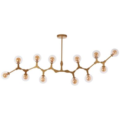 Abira 12 Glass Shades Ceiling Pendant Light In Gold