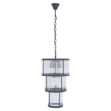 Salasco Small 3 Tier Chandelier Ceiling Light In Antique Black