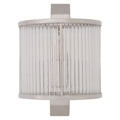 Salasco Ribbed Pattern Wall Light In Nickel