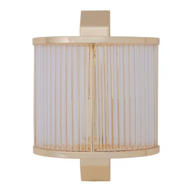 Salasco Ribbed Pattern Wall Light In Gold