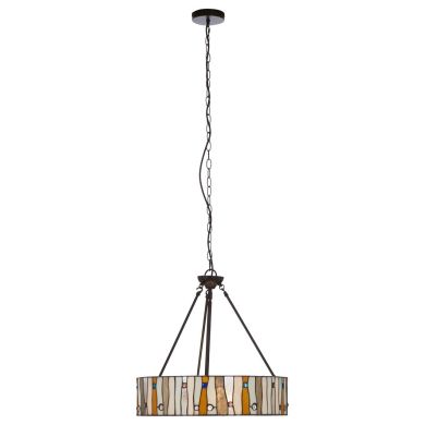 Waldorf Jewel Glass Ceiling Pendant Light In Bronze