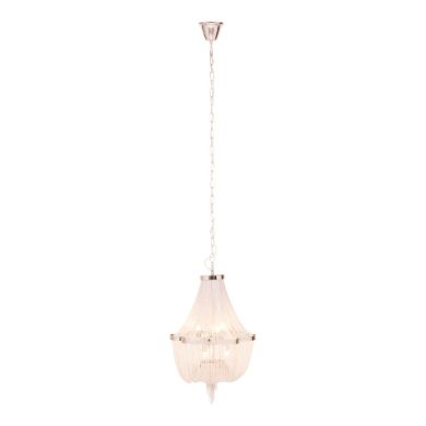 Lerci Round 6 Crystal Shades Ceiling Pendant Light In Chrome