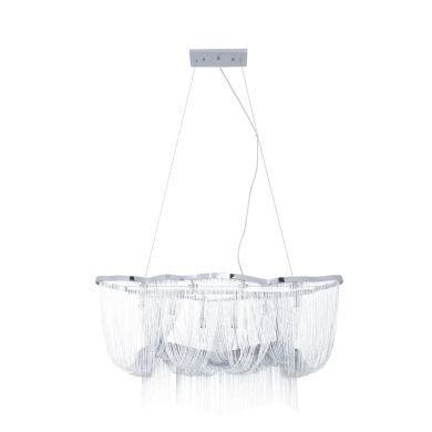 Lerci Basket Style 6 Shades Ceiling Pendant Light In Chrome