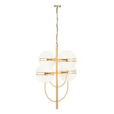 Abira Four Ball Ceiling Pendant Light In Brass