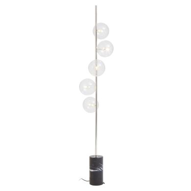 Abira Floor Lamp With Nickel Support And Black Marble Base