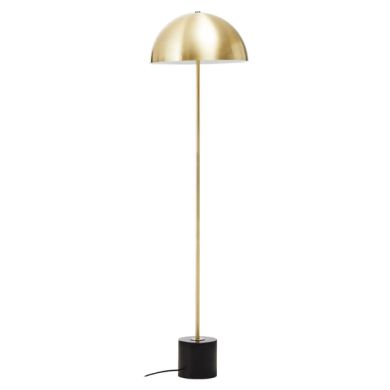 Murdoch Brushed Brass Metal Table Lamp With Black Marble Base