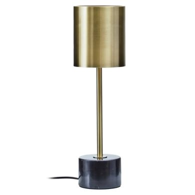 Palais Gold Metal Table Lamp With Black Marble Base