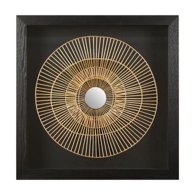 Modello Wooden Wall Art In Gold And Black
