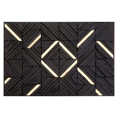 Modello Wooden Carving Wall Art In Black