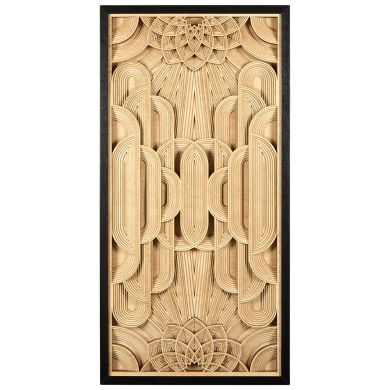 Modello Deco Style Wooden Carving Wall Art In Natural