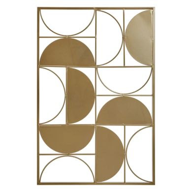 Trento Metal Semicircle Wall Art In Gold